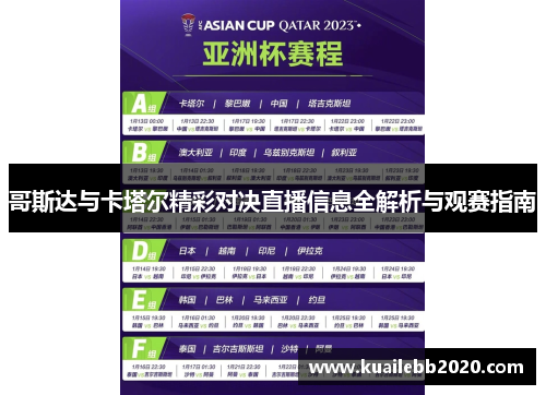 哥斯达与卡塔尔精彩对决直播信息全解析与观赛指南